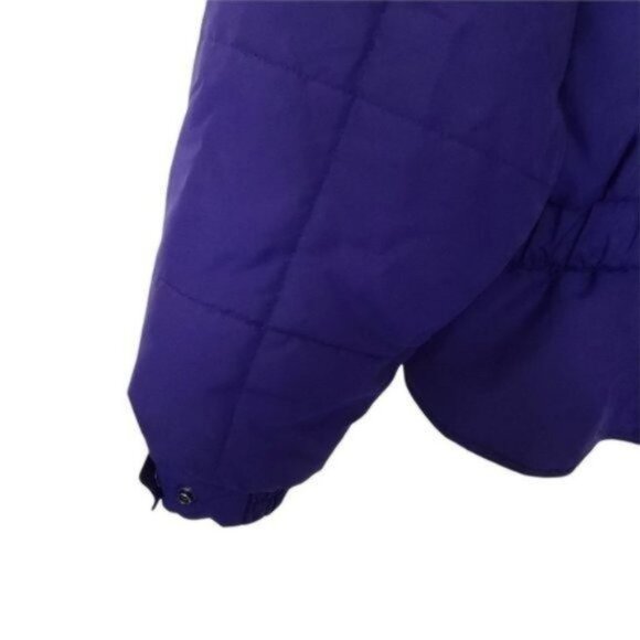Vintage Rainier Ski Jacket Purple Short Dolman Sleeve 70's Pockets Hood size 8 - Picture 12 of 13